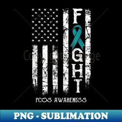 pcos warrior us flag - stylish sublimation digital download - revolutionize your designs