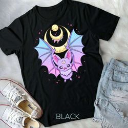kawaii pastel goth crescent moon bat t-shirt - cute & creepy unisex form