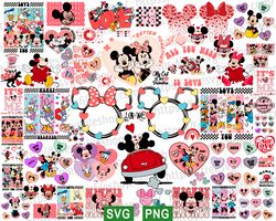 mickey valentine's day svg png bundle, disney valentine svg