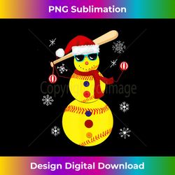 christmas softball bat snowman santa snowflake girls youth - artisanal sublimation png file - reimagine your sublimation pieces