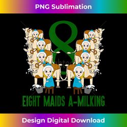 eight maids a-milking t- song 12 days christmas tee - sophisticated png sublimation file - ideal for imaginative endeavors
