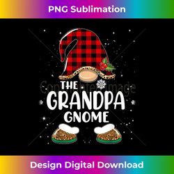 grandpa gnome buffalo plaid matching family christmas pajama - vibrant sublimation digital download - lively and captivating visuals