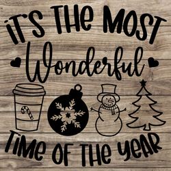 it's the most wonderful time of the year svg, winter svg, christmas svg, christmas png, holidays svg svg eps dxf png