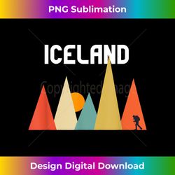 iceland retro vintage t - futuristic png sublimation file - channel your creative rebel