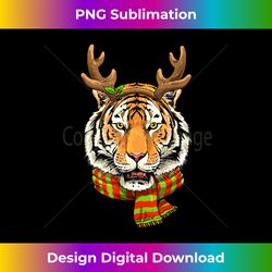 christmas tiger cat santa clause reindeer xmas tiger lover - futuristic png sublimation file - lively and captivating visuals