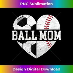 Ball Mom Heart Funny Baseball Soccer Mom Tank Top - Luxe Sublimation PNG Download - Rapidly Innovate Your Artistic Vision