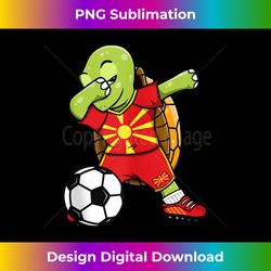 dabbing turtle macedonia soccer fans jersey flag football tank top - bohemian sublimation digital download - craft with boldness and assurance