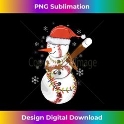 christmas snowman playing baseball for baseball fans xmas - urban sublimation png design - pioneer new aesthetic frontiers