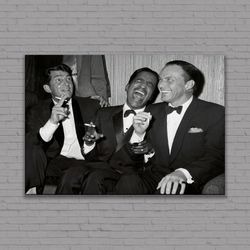 mouse pack canvas wall art, frank sinatra poster, dean martin art, sammy davis jr poster, frank sinatra wall decor, read