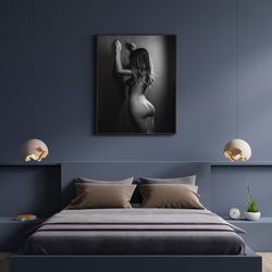 naked women wall art, bedrrom decor nude art, wall art canvas, sexy women canvas, bathroom wall art, woman wall art, wom