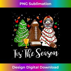 funny tis the season design christmas tree cakes football tank top - edgy sublimation digital file - lively and captivating visuals