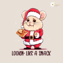 lookin like a snack chirstmas santa mouse svg cricut files