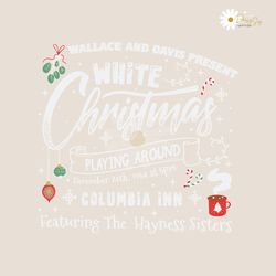 wallace and davis present white christmas movie svg file