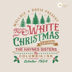 white christmas movie wallace and davis haynes sisters svg