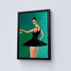 canvas kanye west, runaway beautiful dark twisted fantasy, ballerina fine art contemporary, home decor, album print, rea