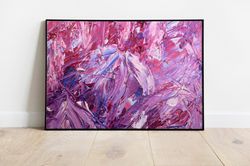 canvas wall decor, purple wall art, purple marble, marble wall art, black frame canvas, abstract wall art, large wall ar