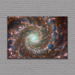 combined opticalmid-infrared wall art from both nasaesa hubble canvas wall art, space telescope and james webb space tel