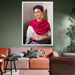 frida kahlo canvas art, woman room art, woman poster, modern art, famous art, luxury poster, modern canvas art, wall art