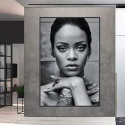 Rihanna Canvas Or Poster, Best Singer Poster, Framed Art, Extra Large Art, Ready to Hang.jpg