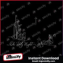 oh holy night christian christmas svg graphic design file