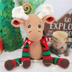 moose unicorn crochet pattern, digital file pdf, digital pattern pdf, crochet pattern