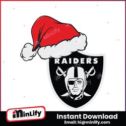 las vegas raiders santa hat svg