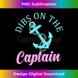 womens dibs on the captain funny boating captain tank top - crafted sublimation digital download - ideal for imaginative endeavors