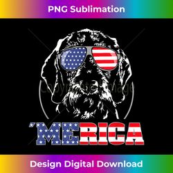 Proud Wirehaired Dachshund Merica Patriotic dog - Chic Sublimation Digital Download - Elevate Your Style with Intricate Details