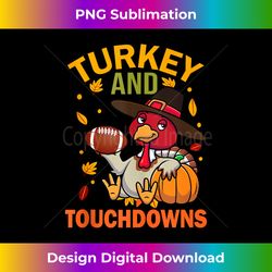 thanksgiving funny turkey and touchdowns awesome football tank top - edgy sublimation digital file - craft with boldness and assurance