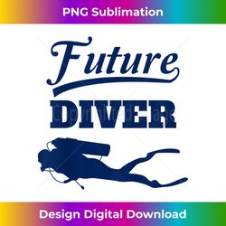 kids future diver t- scuba diving tee for kids - edgy sublimation digital file - elevate your style with intricate details