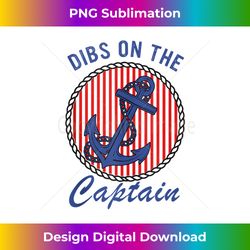 womens dibs on the captain funny boating captain tank top - deluxe png sublimation download - chic, bold, and uncompromising