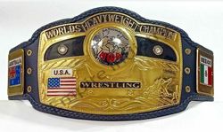 world heavyweight champion nwa wrestling replica tittle belt adult size brass plates