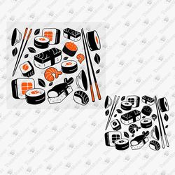 sushi combo clipart food lover svg cut file