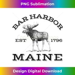 bar harbor maine moose hiking outdoors acadia national park - deluxe png sublimation download - craft with boldness and assurance
