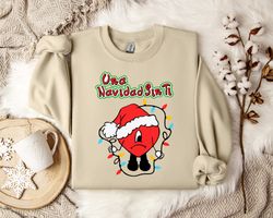 bad bunny christmas ornament sweatshirt - festive holiday music fan apparel - bunny lover gift 1
