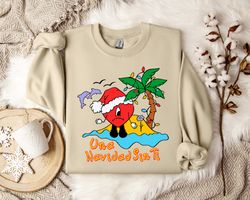 bad bunny navidad christmas ornament sweatshirt - festive holiday music fan apparel - bunny lover gift