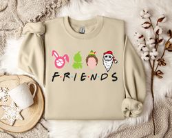 cheers to chandler and joey friends sitcom christmas apparel, cozy and fun 1