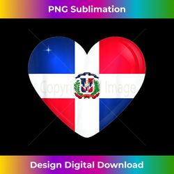 dominican republic flag with heart and dominican republic - sleek sublimation png download - tailor-made for sublimation craftsmanship