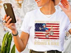 funny biden, joe biden confused, funny anti biden gifts, biden leprechaun, bike bidden t-shirts, cycling enthusiast tees