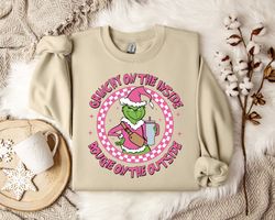 grinch christmas sweatshirt, bougie on the outside sweatshirt - trendy pullover, fashionable streetwear, statement jumpe