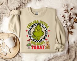 grinch extra christmas sweatshirt, cozy winter pullover, holiday vibes jumper, festive season sweater, comfy christmas a