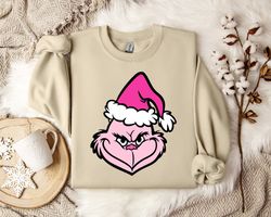 pink creature sweatshirt, cozy pullover, quirky monster jumper, unique lounge wear, trendy creature hoodie, fun winter a