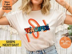 retro teacher tee, throwback teacher t-shirt, vintage teacher t-shirt, old school teacher shirt, nostalgic teacher tees