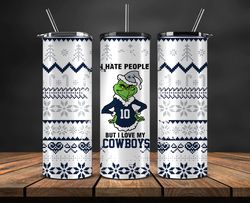 dallas cowboys christmas tumbler png, nfl merry christmas png, nfl, nfl football png 109