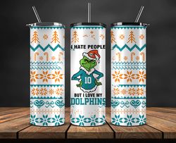 miami dolphins christmas tumbler png, nfl merry christmas png, nfl, nfl football png 110