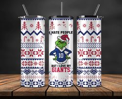 new york giants christmas tumbler png, nfl merry christmas png, nfl, nfl football png 113