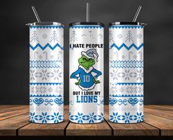 detroit lions christmas tumbler png, nfl merry christmas png, nfl, nfl football png 116