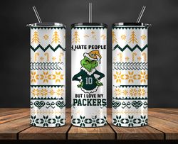 green bay packers christmas tumbler png, nfl merry christmas png, nfl, nfl football png 117