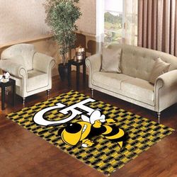 georgia tech bkg pattern logo living room carpet rugs area rug for living room bedroom rug home decor