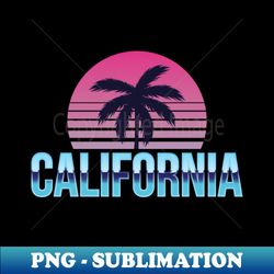 california 80s beach - aesthetic sublimation digital file - perfect for creative projects
